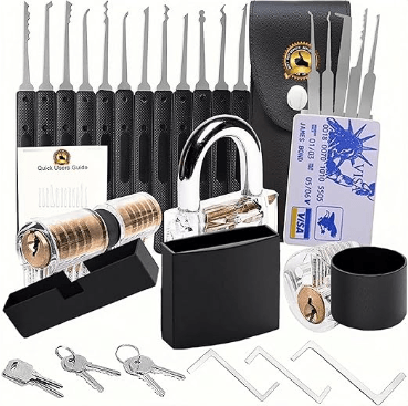 Lockpick Training Kit - Beginner lockpick training kit with practice locks...