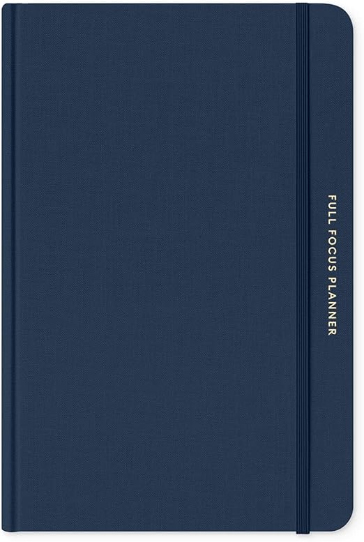 Full Focus Navy Linen Planner by Michael Hyatt - The #1 Daily Planner to Increase Focus, Eliminate Overwhelm, and Achieve Your Biggest Goals - Hardcover