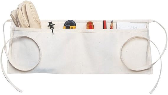 Clc Custom Leathercraft C6 Canvas Waist Apron Two Pocket, Unisex Adult, White