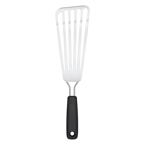 OXO Good Grips Slotted Fish Spatula Stainless Steel, Fish Turner | Flexible Blade Lifts Fish Fillets, Slotted Stainless Steel, Non-Stick Pan Safe, Long Comfortable Handle, Everyday Cooking