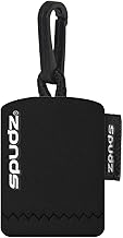 SPUDZ Classic Microfiber Lens Cleaner – Clip-On Pouch, Washable – for Binoculars, Scopes, Glasses, Screens | Black, 6 x 6 Inch