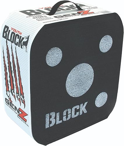 Block GenZ 16" Youth Open Archery Target, 40Lb Draw, Easy Removal, Multi-Color