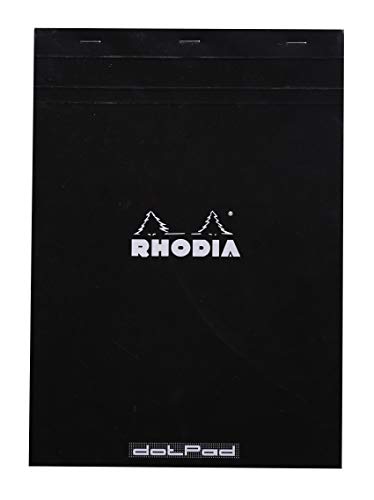 Rhodia Head Stapled Pad, No18 A4, Dot - Black ("8 1/4"" x 11 3/4""") (18559C)
