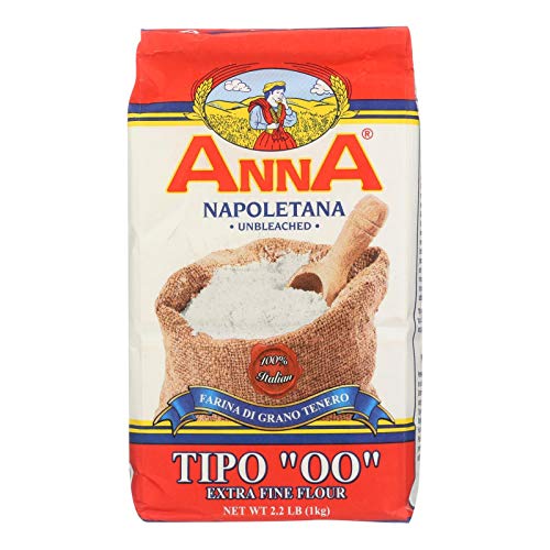 Anna - Napoletana Tipo 00" Extra Fine Flour, (Authentic Naples Style Flour for High Temps) Buy Ten Bags and Save on Cost per Bag, Each Bag is 2.2 Lbs (Pack of 10)