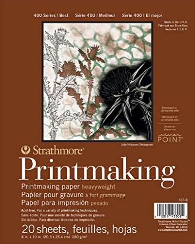 Strathmore Printmaking Paper Pad 8"X10"-20 Sheets -62433800, White