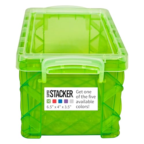 Super Stacker Index Card Box, 3 x 5 Inch Index Cards File Box, Note Holder, Index Card Holder, Photo Boxes Storage, Perfect for 3x5 Index Cards, Recipe Box Holder, Assorted Colors, 1 Count