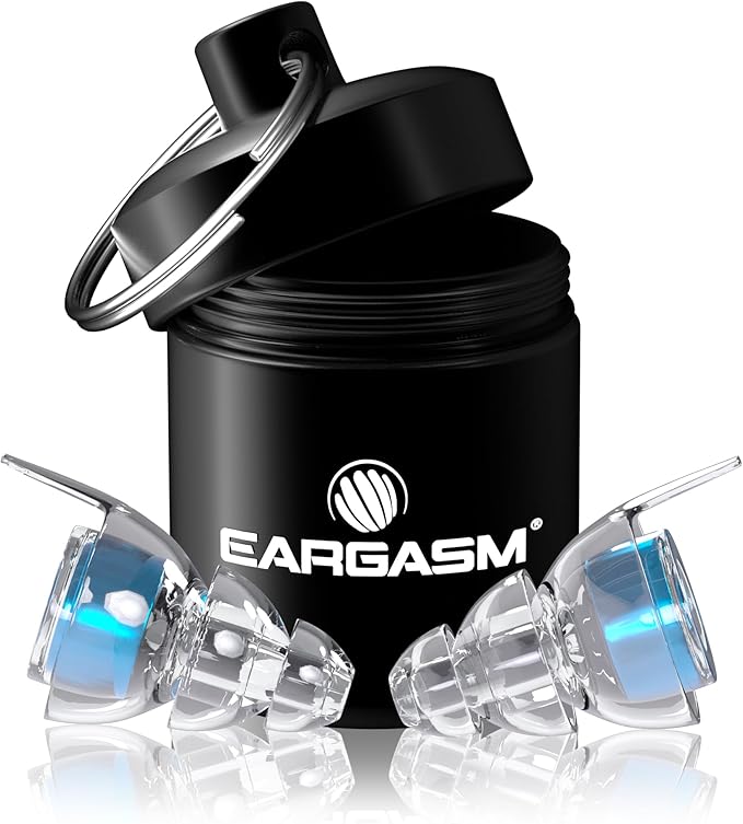 Eargasm High Fidelity Blue Earplugs for Concerts, Festivals, Musicians, DJs, Night-Life, Motorcycle Hearing Protection - Reusable Ear Plugs for High Fidelity Noise Reduction up to 21 dB