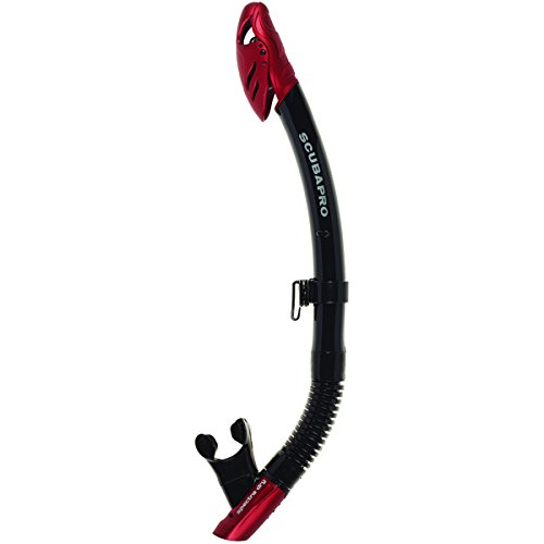 SCUBAPRO Spectra Dry Snorkel with Purge Valve, Flexible Lower Corrugated Tube, Regulator-Style Mouthpiece and Quick-Connect Clip, Black/Bronze