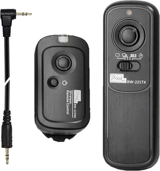 Pixel 2.4GHz Digital Wireless Remote Shutter Release E3 Compatible with Canon, Pentax, Contax, Sigma, etc. Replaces Canon RS-60E3 Replaces Fujifilm RR-100 Replaces Olympus RM-CB2