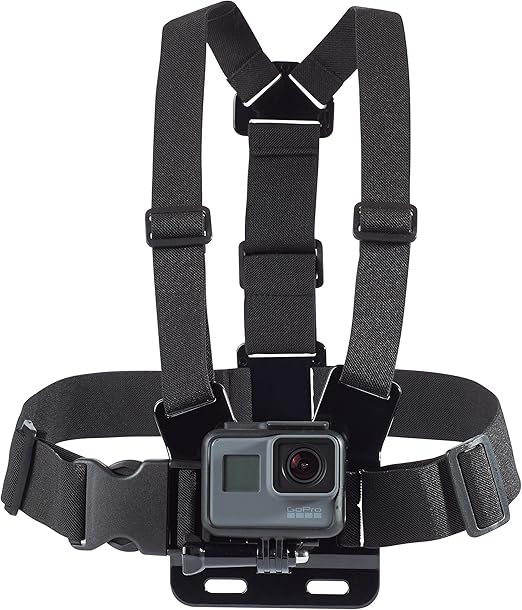 Amazon Basics Adjustable Chest Mount Harness for GoPro Camera, Compatible with GoPro Hero Series, Black