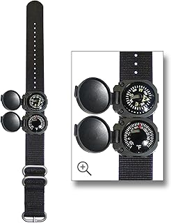 Sun Company ArmArmour 3 - Shielded Wrist Compass and Thermometer Combo with Rugged Tactical Zulu Strap