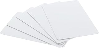 Bulk 100 Pack - Premium Blank PVC Cards for ID Badge Printers - Graphic Quality White Plastic CR80 30 Mil (CR8030) by Specialist ID - Compatible with Most Photo ID Badge Printers (White)