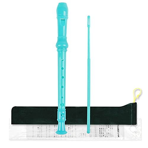 Mr.Power Soprano Recorder German Style C Key Recorders Gift for Beginners Practice, Education, Performance, Ensemble Playing (Green)