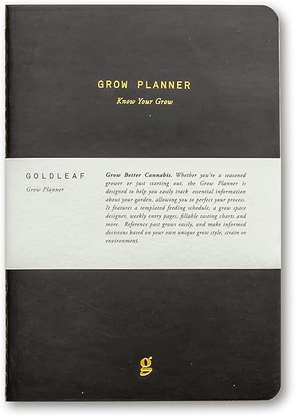 Goldleaf Grow Planner & Log Book – Premium Grow Cycle Tracker for Cultivators & Plant Enthusiasts | Track Growth, Harvest & Planting Phases