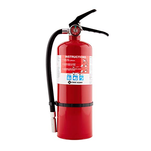 First Alert Fire Extinguisher, Heavy Duty for Home & Commercial Use | HOME2PRO Rechargeable Compliance Unit, UL RATED 2-A:10-B:C, Red, 1-Pack