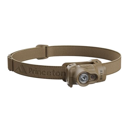 Princeton Tec Byte Multi-Mode 200 Lumen LED Tactical Headlamp, Tan