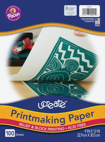 Printmaking paper and fabric scraps