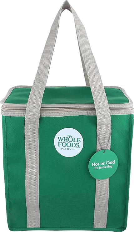 Whole Foods Market Insulated Cooler Bag | 3.5 Gallon, Large Square