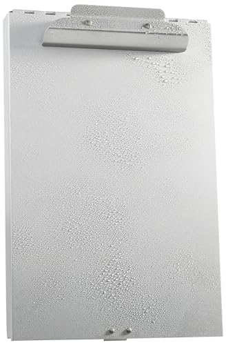 Amazon Basics Metal Clipboard with 2 Storage Compartments, Letter Size, 250 Sheet Capacity, Office Supplies with Self-Closing Latch, 14.1 x 9.2 x 2.6 inches, Silver