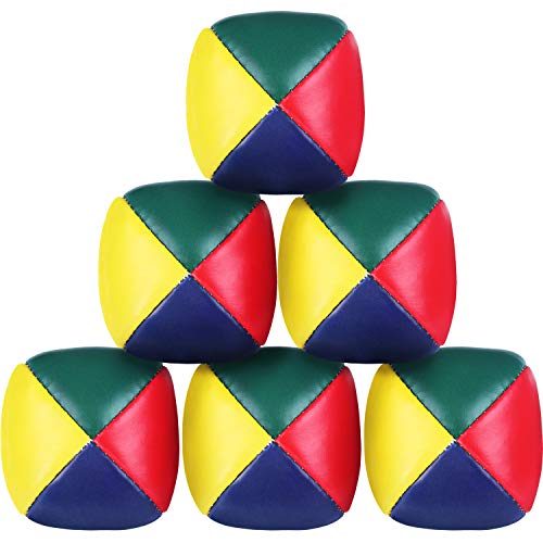 Patelai 6 Packs Juggling Balls Set for Beginners, Quality Mini Durable Juggle Ball Kit, Soft and Easy for Beginners Juggle(Rainbow)