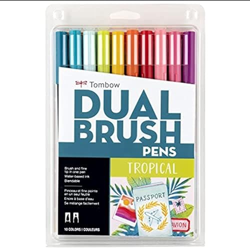 Tombow Dual Brush Pens, Tropical 10-Pack