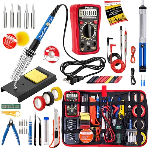 60W Adjustable Soldering Iron Kit, 30-in-1