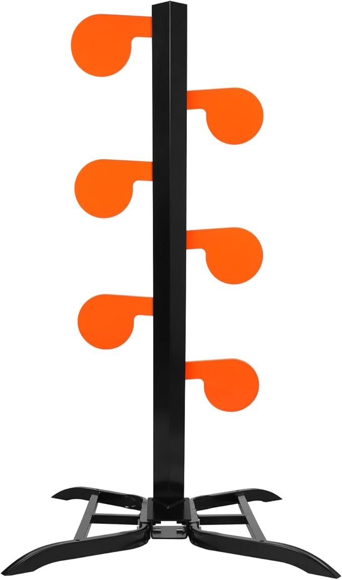 Highwild AR500 Dueling Tree Target Kit - Six Steel Paddles 6" x 3/8" Reactive Shooting Targets with Stand for Outdoor Sports Shooting Competition/Replacement AR500 Steel Paddle