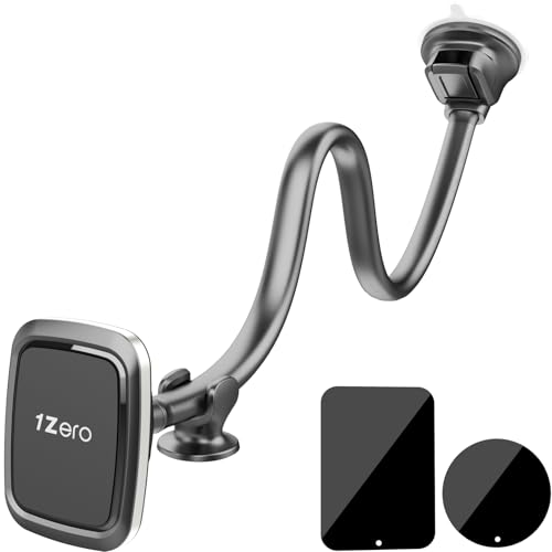 Magnetic phone mount with flexible arm
