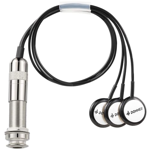 Donner Acoustic Guitar Pickup, Guitar Pickups Sound Seeker Pure Sound Transducer for Cello Banjo Ukulele Mandolin Guitar Microphone Pickup