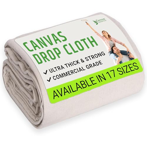 Canvas drop cloths and painter's tape