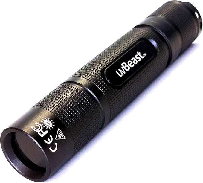 uvBeast New V3 365nm MINI - Black Light UV Flashlight – High Definition Pure Ultraviolet - Professional Grade High Power Upgraded 5 Core UV LED – USA Stock