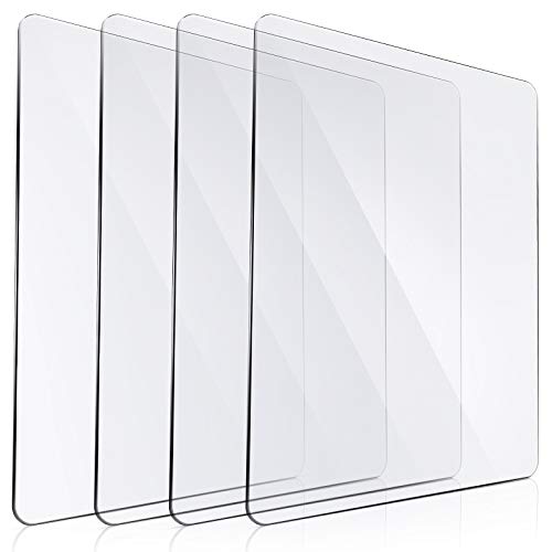 Blulu 4 Pieces Transparent Acrylic Cutting Pads, 8.7x6.1x0.1 Inch Die Cutting Plates for Small Die-Cutting Machines, Embossing Craft Pads for DIY Scrapbooking Card Making (8.7 x 6.1 Inch)