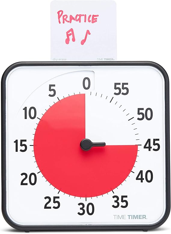 TIME TIMER 8 inch Visual Timer - 60 Minute Desk Countdown Clock with Dry Erase Activity Card, Also Magnetic - for Kids Classroom, Homeschooling Study Tool, Task Reminder, Home and Kitchen Timer