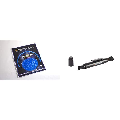Celestron Sky Maps & LensPen - Optics Cleaning Tool, Black (93575)