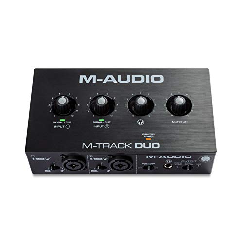 M-AUDIO M-Track Duo USB Audio Interface | Dual XLR, Line and DI Inputs, Professional Software Suite for Recording, Streaming, and Podcasting