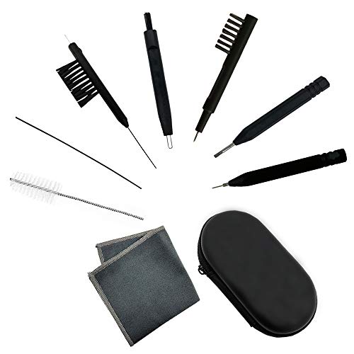 8 Pieces Hearing aid Amplifier Cleaning Tools, Earbuds/Headphones Cleaner Brush Kits with case