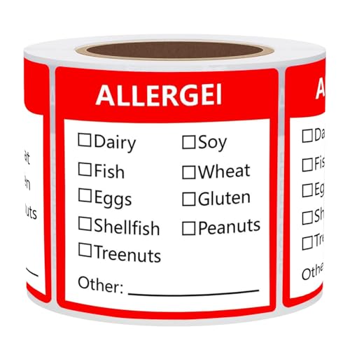 Allergen buffet labels