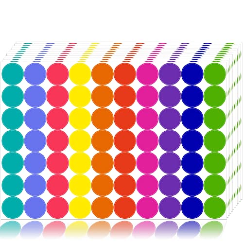 1400 PCS Colored Dot Stickers Round Color Coding Labels Classroom Must Haves, Circle Dots Labels Price Stickers Polka Circle Dot Stickers Label Stickers for Kids Office, Classroom Decor, Papers Etc