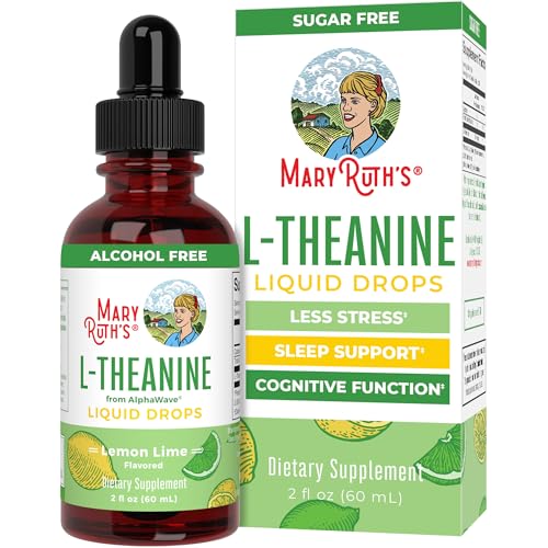MaryRuth's L Theanine 200mg Liquid Drops for Adults & Kids, 30 Servings