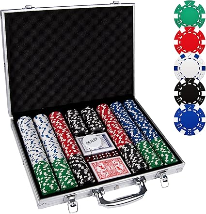 Comie Poker Chips,500PCS Poker Chip Set with Aluminum Travel Case,11.5 Gram Poker Set for Texas Holdem Blackjack Gambling
