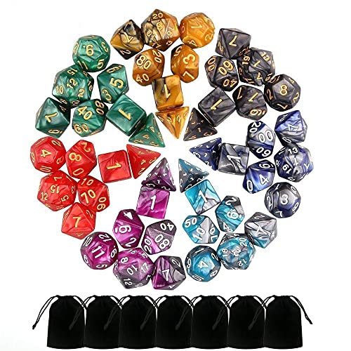 49-Piece Dice Set with Pouches