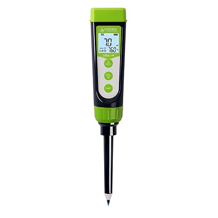 Apera Instruments AI102G GroStar Series GS2 Soil pH Pen Tester Kit for Direct Soil Test and Nutrient Solutions Test with Replaceable Swiss Spear pH Probe, Gen II