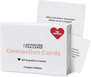 Couples Connection Cards – 50 Conversation Starters for Date Night, Marriage Counseling, or Long-Distance Relationships | Couples Card Game & Relationship Gift