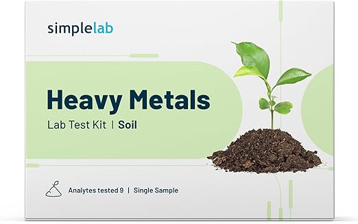 Heavy Metals in Soil Test by SimpleLab | Includes 9 compounds, Including Lead, Arsenic, and Copper, and Analysis by a Certified Laboratory | at Home Soil Lab Test | Collect Sample at Home