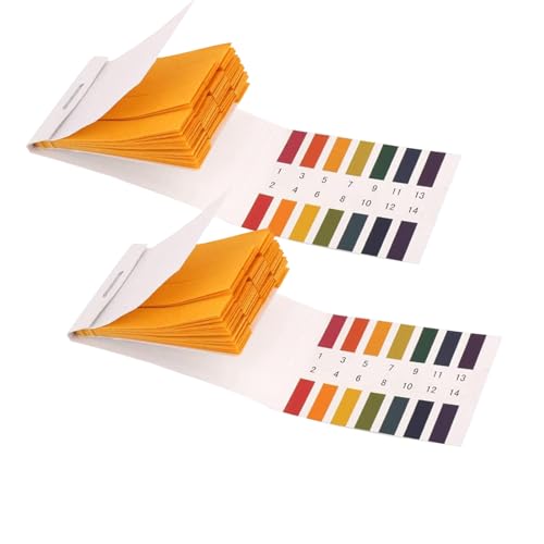 2 Pack pH Test Strips, 160 Strips pH.1-14 Universal pH Test Paper Litmus Test Paper Soap Making Testing Strips for Water Wine Saliva Urine Soil Testing Pet Food and Diet pH Monitoring (Sealed Pack)
