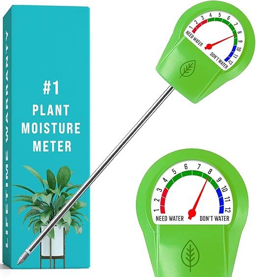 GROWIT Plant Moisture Meter - Accurately Tells You When to Water Your Plants - 26cm, No Battery Needed