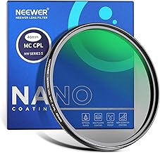 NEEWER 46mm Polarizer Filter, 24 Layer Multi Resistant Nano Coated MC CPL Circular Polarizing Filter with HD Optical Glass/Ultra Slim for Camera Lens, Reduce Reflection/Enhance Contrast/Reduce Glare