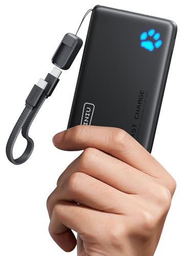 INIU 10000mAh 45W Fast Charging Portable Charger, Smaller Travel Power Bank