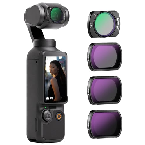NEEWER HD CPL ND16 ND64 ND256 Filter Kit Compatible with DJI Osmo Pocket 3 / Pocket 4 / Xtra Muse, Magnetic Gimbal Action Camera Neutral Density Polarizing Filter Accessories Kit