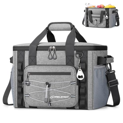 Maelstrom 30Can Collapsible Soft Cooler Bag, Leakproof Insulated Ice Chest | 24h Cold (With Ice), 5-Layer Insulation, Multi-Pockets ,Lightweight,Perfect For Camping, Beach, Hiking, Kayaking, Road Trips